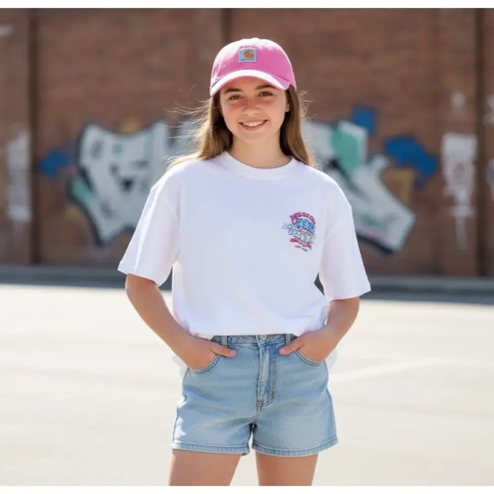 Carhartt Canvas Trucker Hat One Size Youth Pink Logo Strap Back